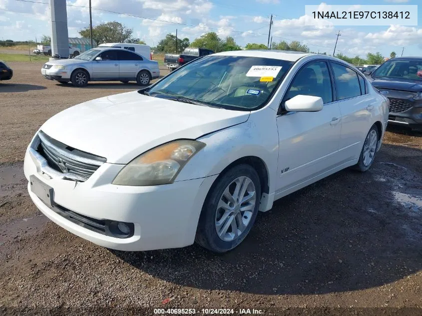 2007 Nissan Altima 2.5 S VIN: 1N4AL21E97C138412 Lot: 40695253