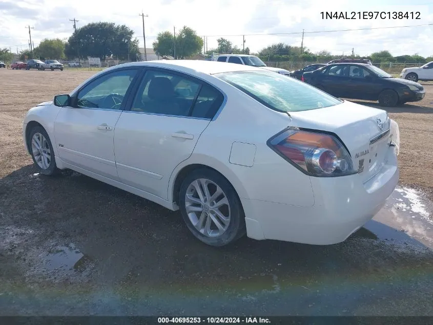 2007 Nissan Altima 2.5 S VIN: 1N4AL21E97C138412 Lot: 40695253