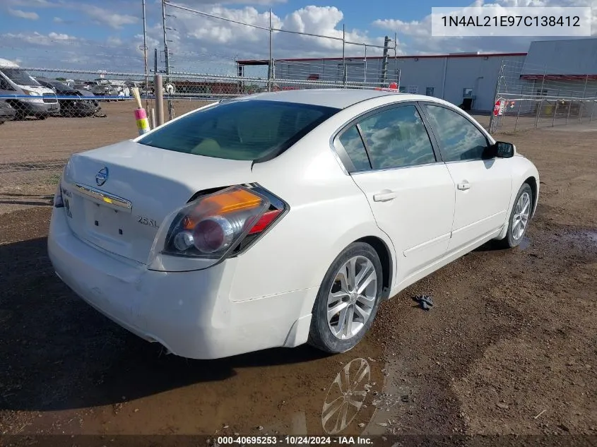 2007 Nissan Altima 2.5 S VIN: 1N4AL21E97C138412 Lot: 40695253