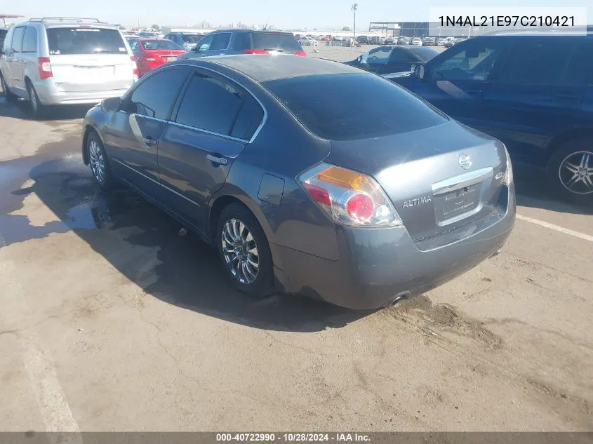 2007 Nissan Altima 2.5 S VIN: 1N4AL21E97C210421 Lot: 40722990