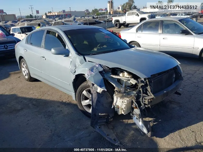 2007 Nissan Altima 2.5 S VIN: 1N4AL21E37N433512 Lot: 40737805