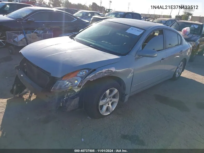 2007 Nissan Altima 2.5 S VIN: 1N4AL21E37N433512 Lot: 40737805