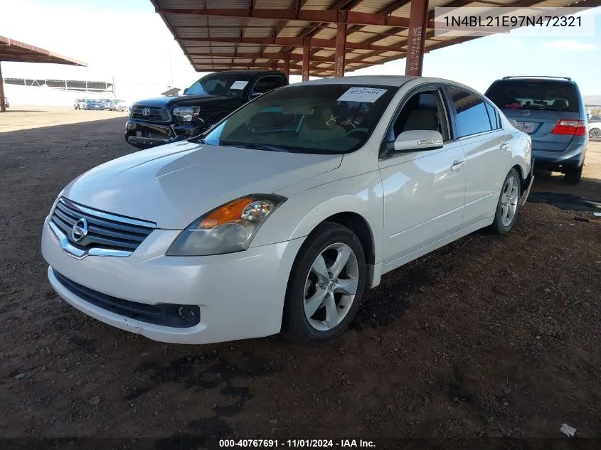 2007 Nissan Altima 3.5 Se VIN: 1N4BL21E97N472321 Lot: 40767691