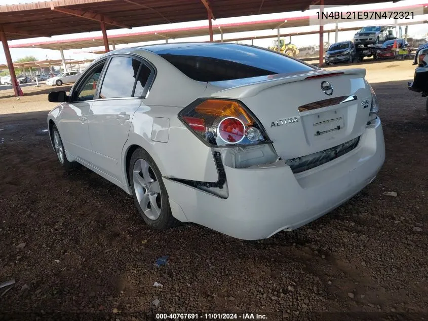 2007 Nissan Altima 3.5 Se VIN: 1N4BL21E97N472321 Lot: 40767691