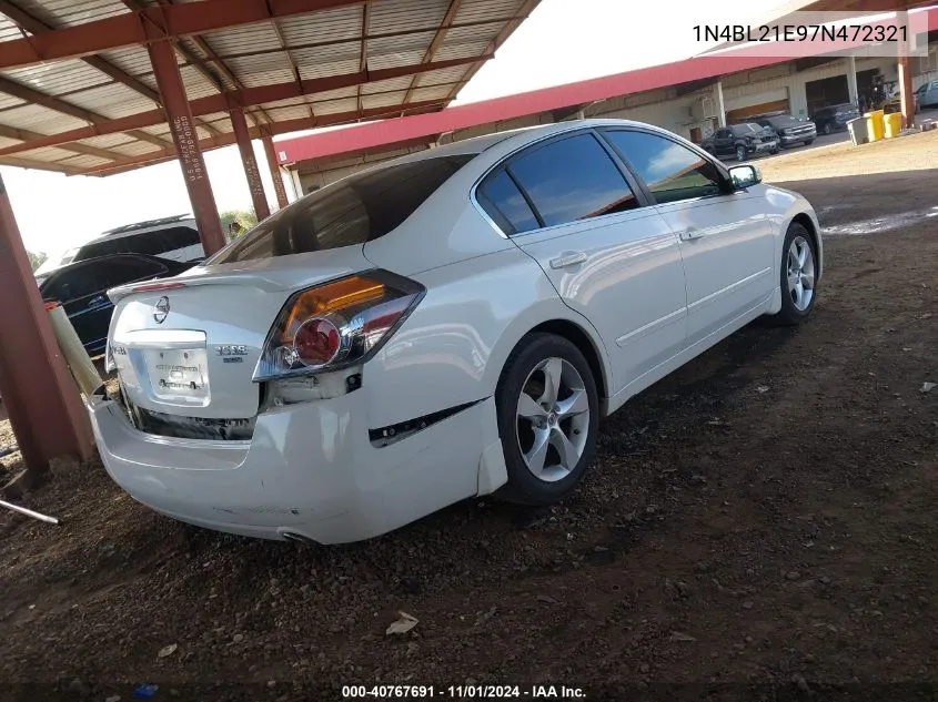 2007 Nissan Altima 3.5 Se VIN: 1N4BL21E97N472321 Lot: 40767691