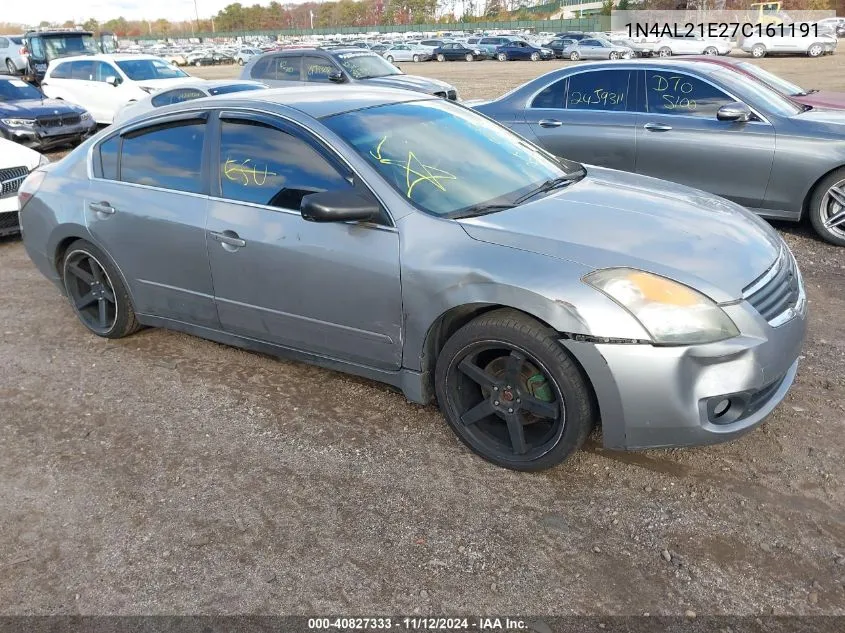 2007 Nissan Altima 2.5 S VIN: 1N4AL21E27C161191 Lot: 40827333