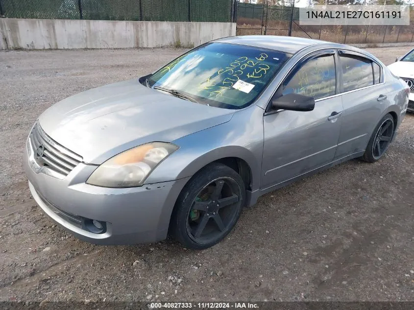 2007 Nissan Altima 2.5 S VIN: 1N4AL21E27C161191 Lot: 40827333