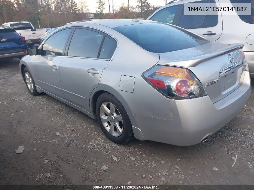 2007 Nissan Altima 2.5 S VIN: 1N4AL21E57C141887 Lot: 40911909