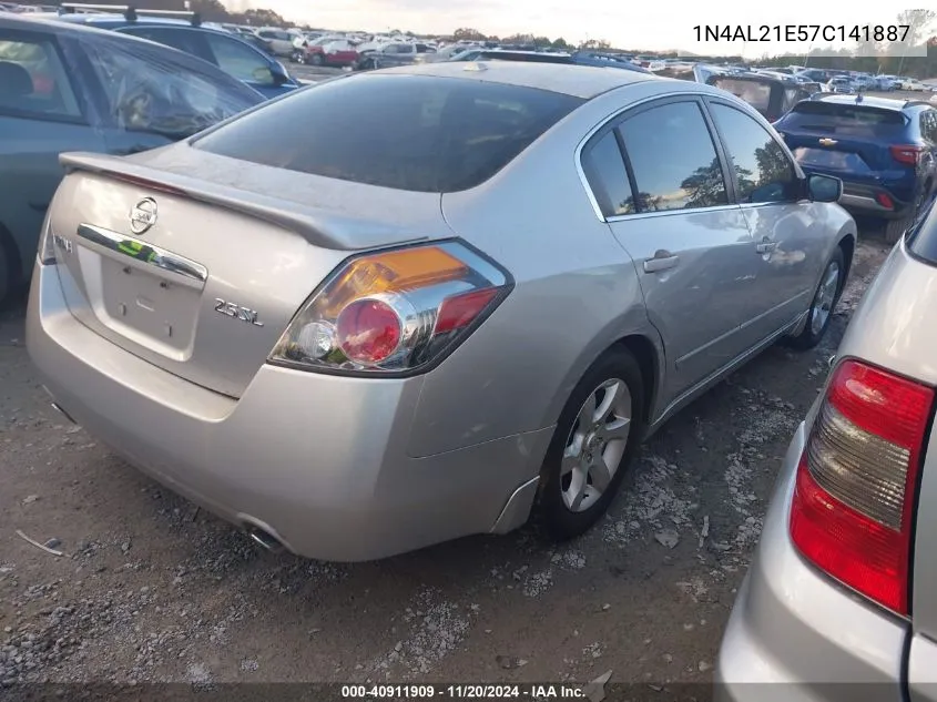 2007 Nissan Altima 2.5 S VIN: 1N4AL21E57C141887 Lot: 40911909