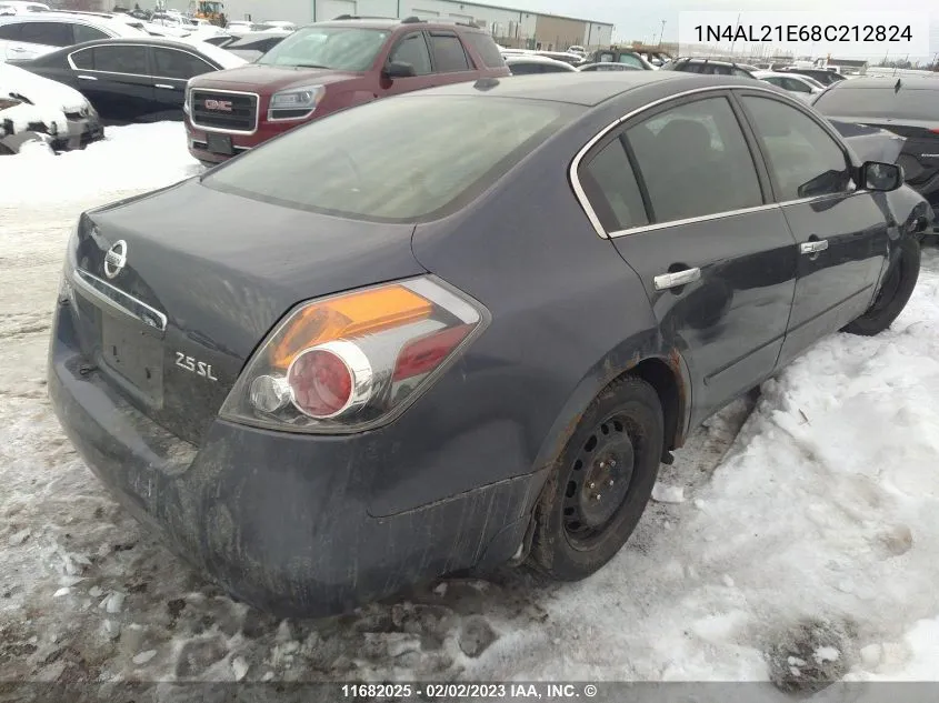 2008 Nissan Altima 2.5/2.5S VIN: 1N4AL21E68C212824 Lot: 11682025