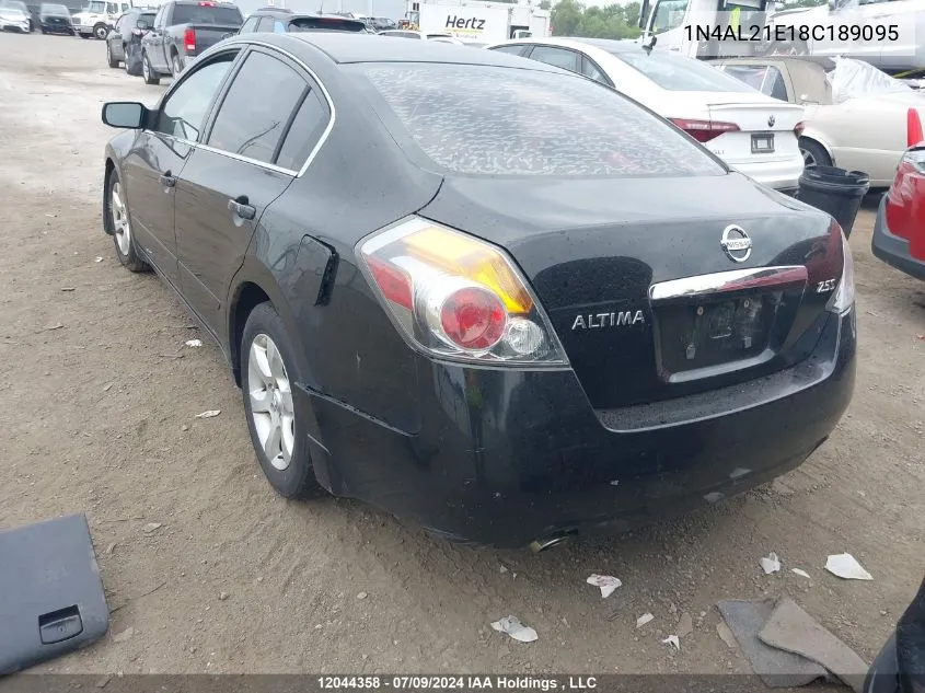 2008 Nissan Altima 2.5/2.5S VIN: 1N4AL21E18C189095 Lot: 12044358