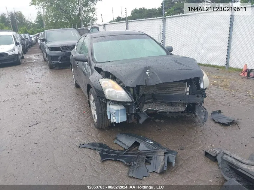 2008 Nissan Altima 2.5/2.5S VIN: 1N4AL21E28C219611 Lot: 12053763