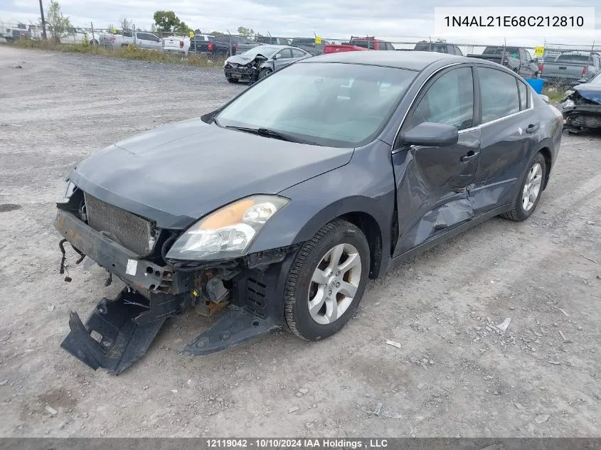 2008 Nissan Altima 2.5/2.5S VIN: 1N4AL21E68C212810 Lot: 12119042