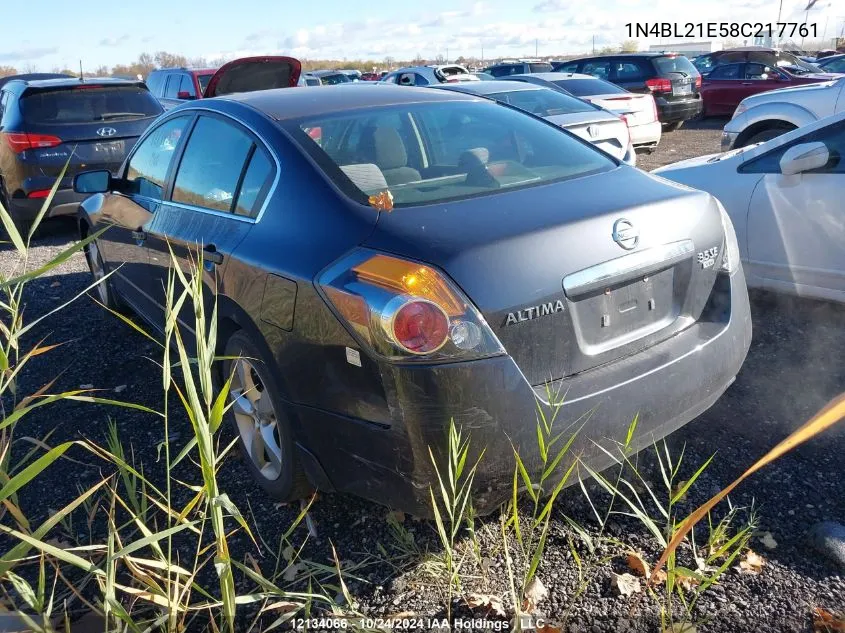 2008 Nissan Altima 3.5Se/3.5Sl VIN: 1N4BL21E58C217761 Lot: 12134066