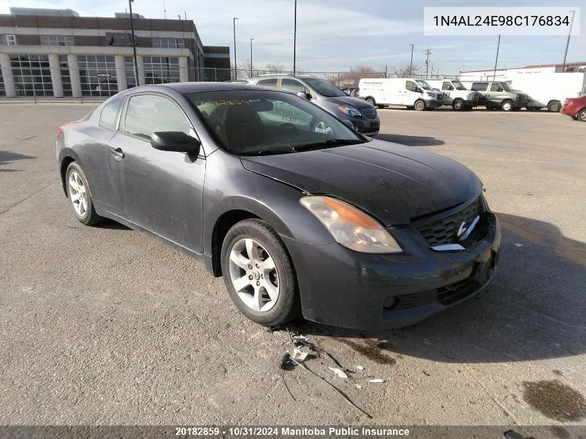 2008 Nissan Altima 2.5 S VIN: 1N4AL24E98C176834 Lot: 20182859