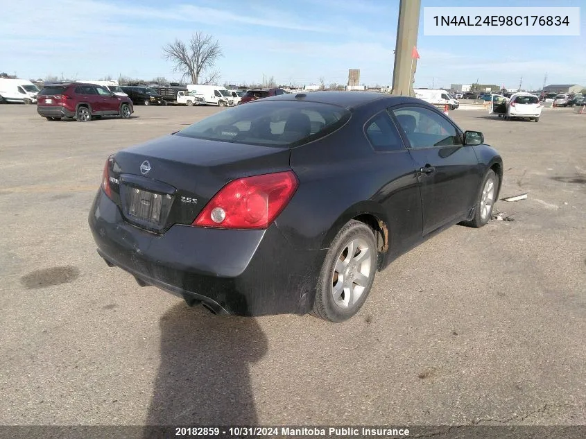 2008 Nissan Altima 2.5 S VIN: 1N4AL24E98C176834 Lot: 20182859