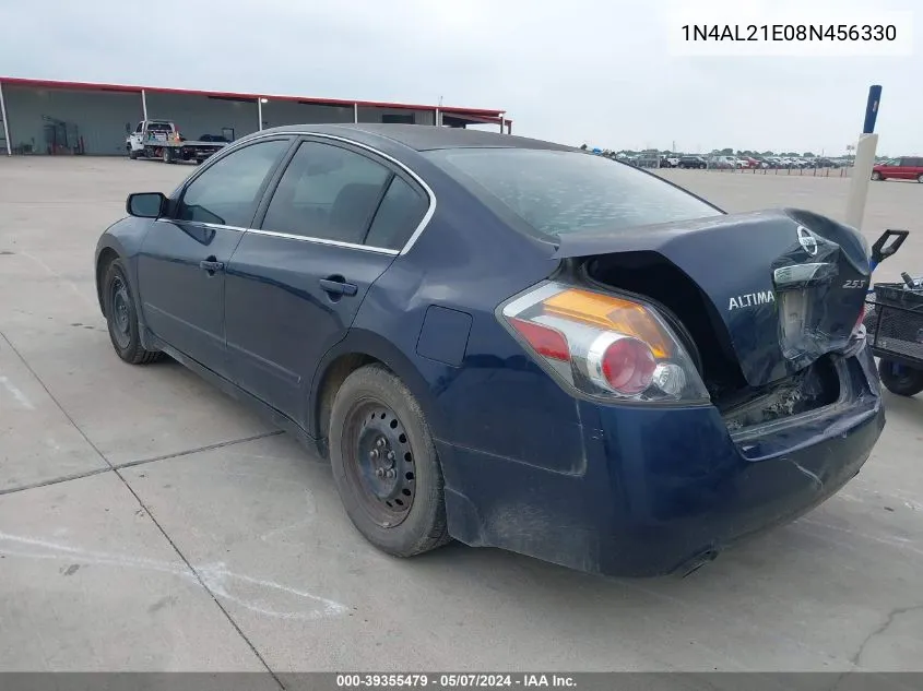 2008 Nissan Altima 2.5 S VIN: 1N4AL21E08N456330 Lot: 39355479