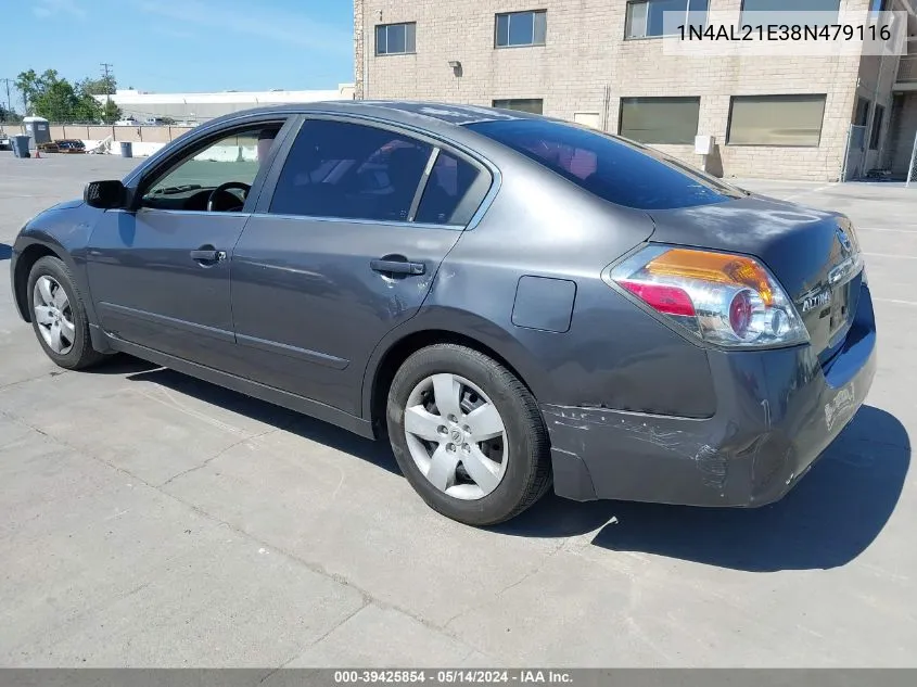 2008 Nissan Altima 2.5 S VIN: 1N4AL21E38N479116 Lot: 39425854