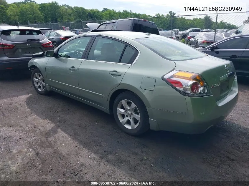 2008 Nissan Altima 2.5 S VIN: 1N4AL21E68C230949 Lot: 39538762