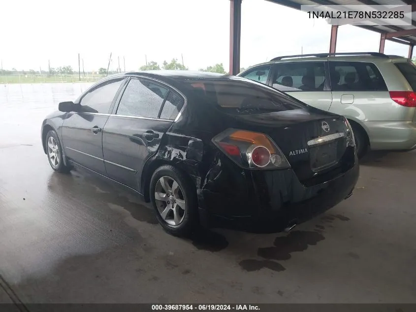 2008 Nissan Altima 2.5 S VIN: 1N4AL21E78N532285 Lot: 39687954