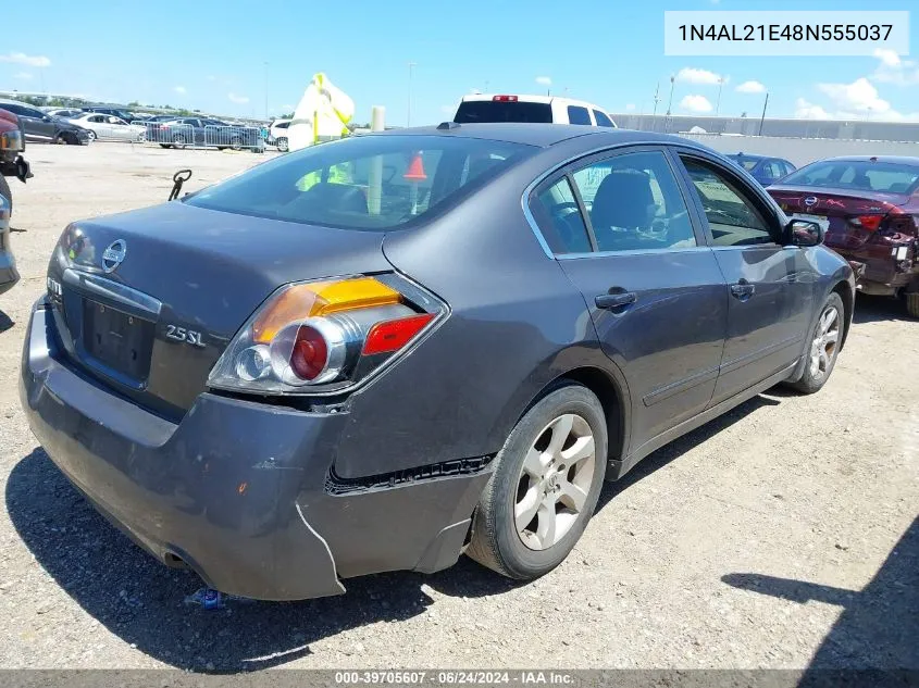 2008 Nissan Altima 2.5 S VIN: 1N4AL21E48N555037 Lot: 39705607