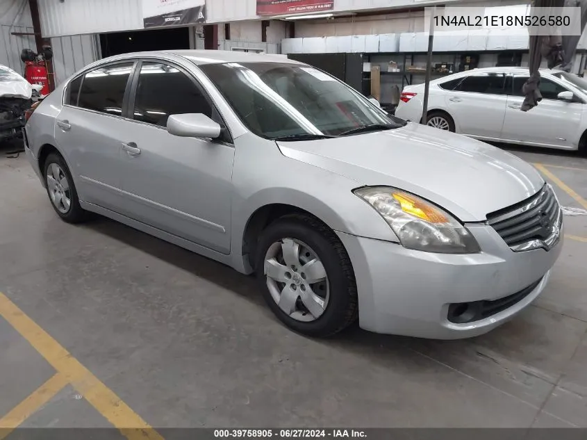 2008 Nissan Altima 2.5 S VIN: 1N4AL21E18N526580 Lot: 39758905