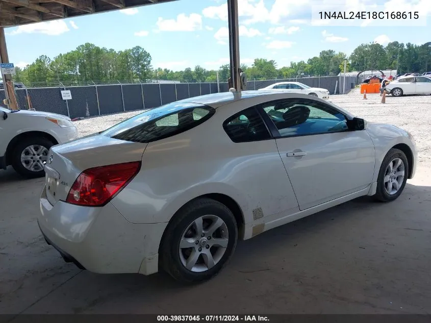 2008 Nissan Altima 2.5 S VIN: 1N4AL24E18C168615 Lot: 39837045