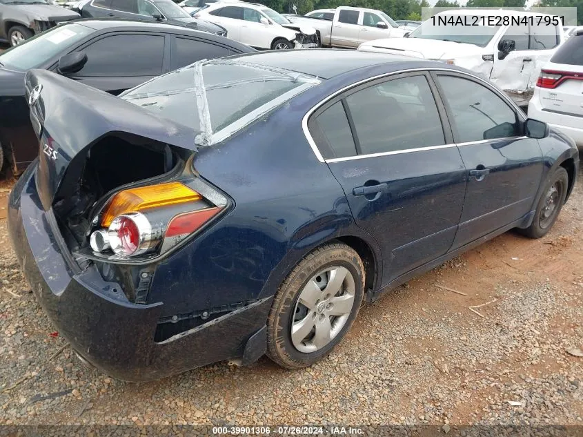 1N4AL21E28N417951 2008 Nissan Altima 2.5/2.5S