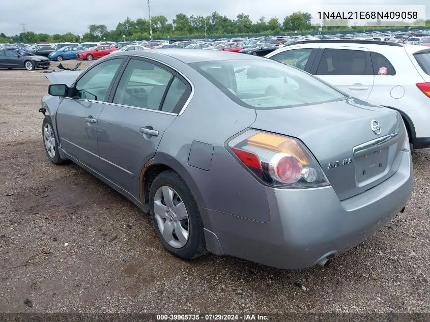 2008 Nissan Altima 2.5 S VIN: 1N4AL21E68N409058 Lot: 39965735