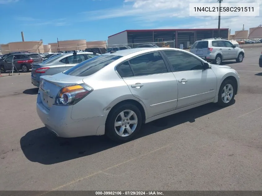 2008 Nissan Altima Hybrid VIN: 1N4CL21E58C291511 Lot: 39982106