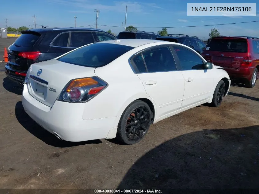 1N4AL21E28N475106 2008 Nissan Altima 2.5 S