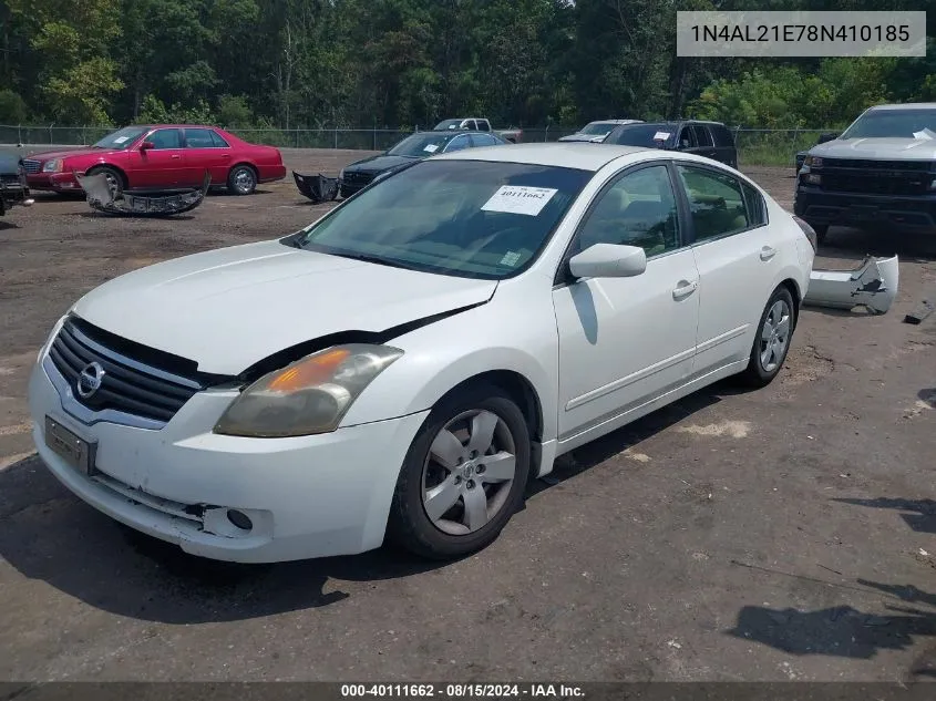 1N4AL21E78N410185 2008 Nissan Altima 2.5 S