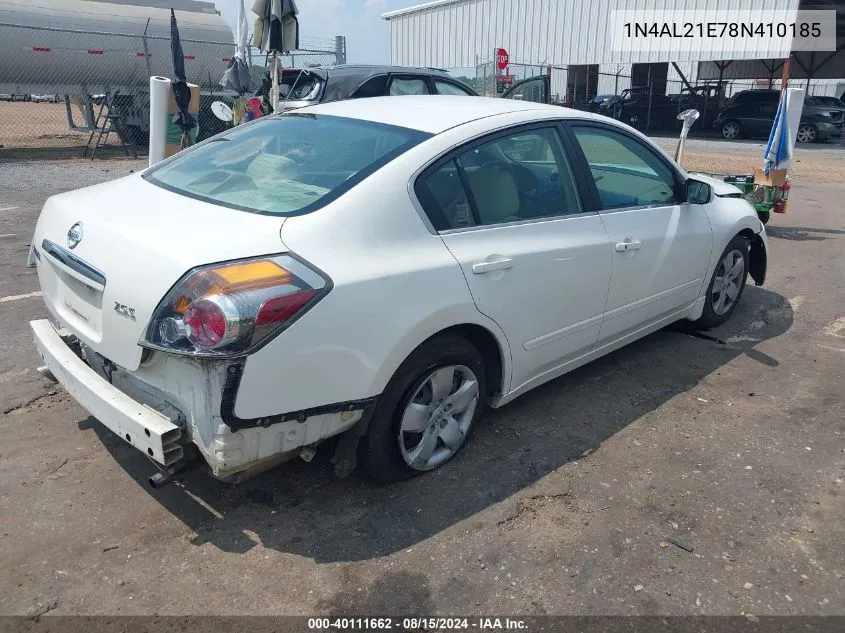 1N4AL21E78N410185 2008 Nissan Altima 2.5 S