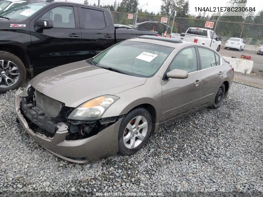 2008 Nissan Altima 2.5 S VIN: 1N4AL21E78C230684 Lot: 40112978