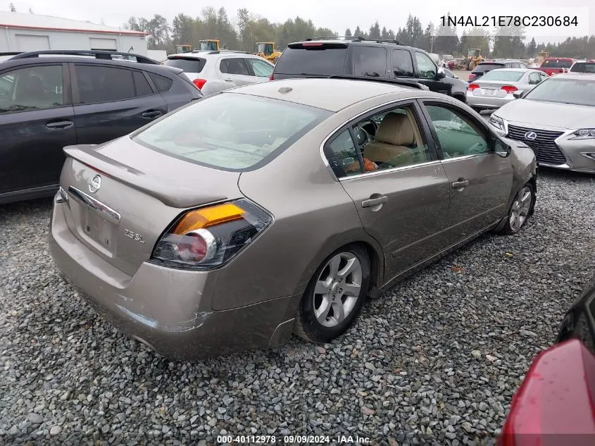 2008 Nissan Altima 2.5 S VIN: 1N4AL21E78C230684 Lot: 40112978