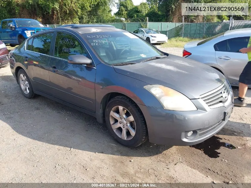 2008 Nissan Altima 2.5 S VIN: 1N4AL21EX8C290569 Lot: 40135367