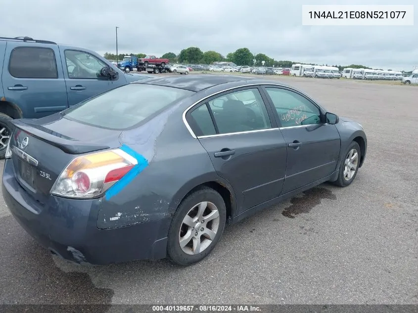 1N4AL21E08N521077 2008 Nissan Altima 2.5 S