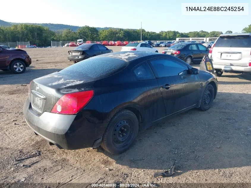 2008 Nissan Altima 2.5 S VIN: 1N4AL24E88C245254 Lot: 40148830