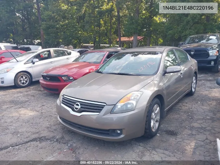 2008 Nissan Altima 3.5 Sl VIN: 1N4BL21E48C220196 Lot: 40152256