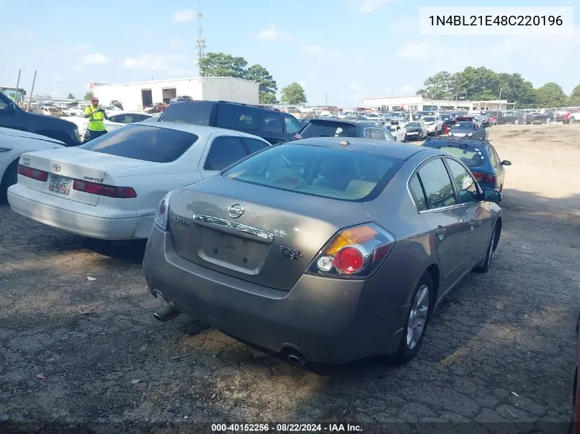 2008 Nissan Altima 3.5 Sl VIN: 1N4BL21E48C220196 Lot: 40152256