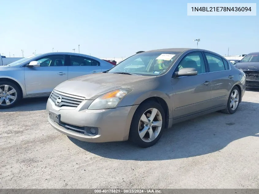 1N4BL21E78N436094 2008 Nissan Altima 3.5 Se