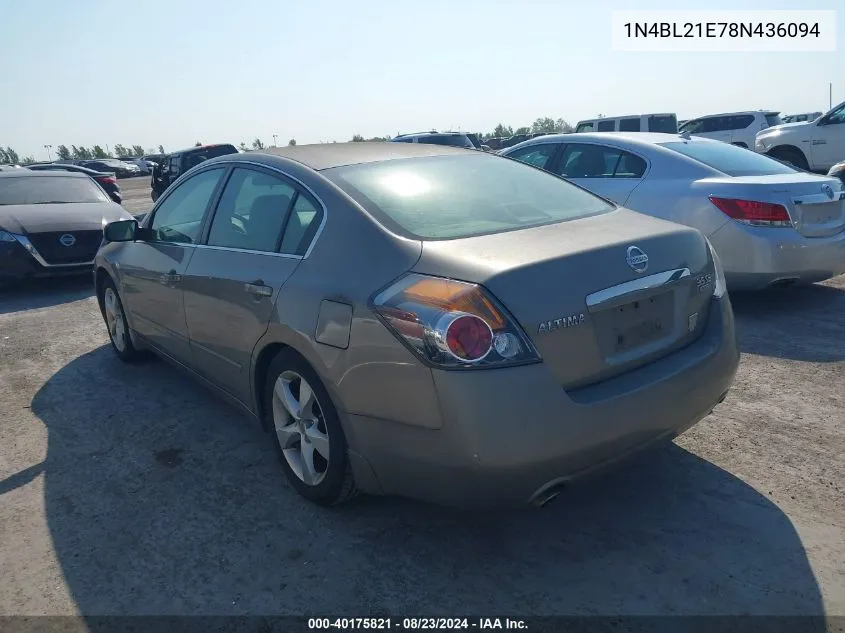 1N4BL21E78N436094 2008 Nissan Altima 3.5 Se