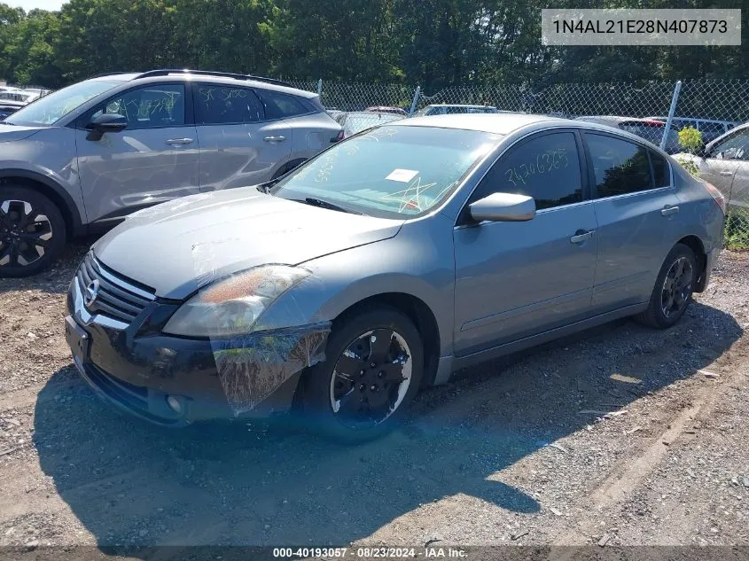 2008 Nissan Altima 2.5 S VIN: 1N4AL21E28N407873 Lot: 40193057