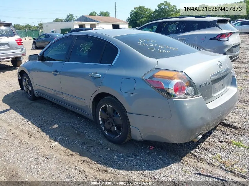 2008 Nissan Altima 2.5 S VIN: 1N4AL21E28N407873 Lot: 40193057