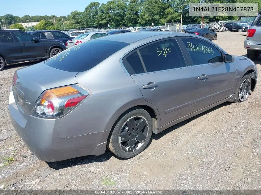 2008 Nissan Altima 2.5 S VIN: 1N4AL21E28N407873 Lot: 40193057