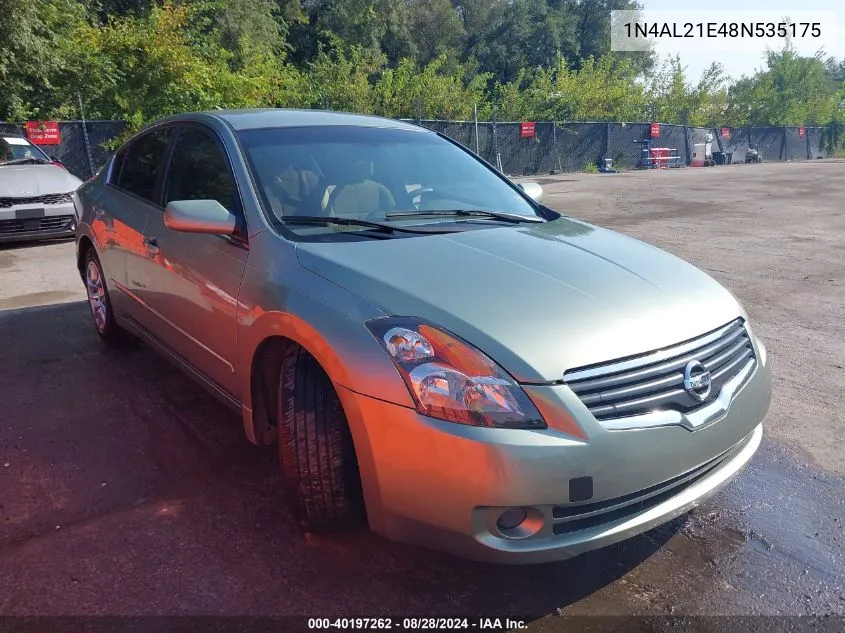 2008 Nissan Altima 2.5 S VIN: 1N4AL21E48N535175 Lot: 40197262