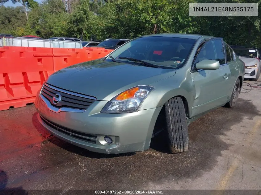 2008 Nissan Altima 2.5 S VIN: 1N4AL21E48N535175 Lot: 40197262