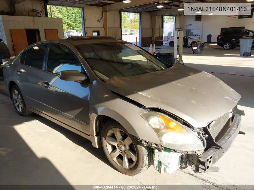 2008 Nissan Altima 2.5 S VIN: 1N4AL21E48N401413 Lot: 40204414