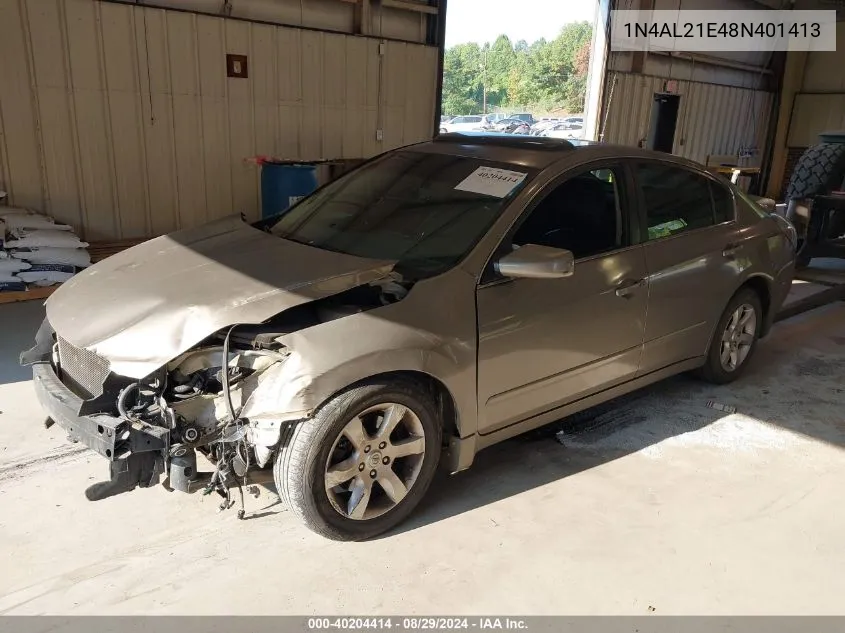 2008 Nissan Altima 2.5 S VIN: 1N4AL21E48N401413 Lot: 40204414