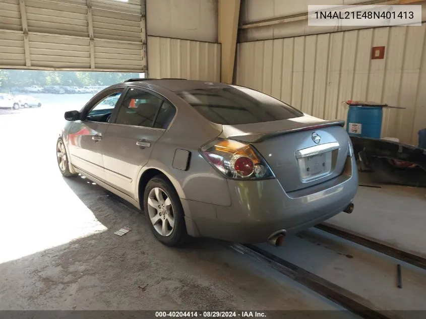 2008 Nissan Altima 2.5 S VIN: 1N4AL21E48N401413 Lot: 40204414